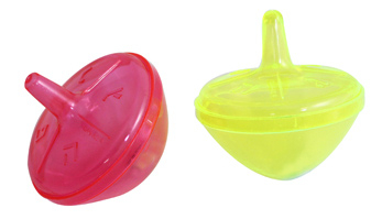 Round Plastic Dreidel In assorted Colors