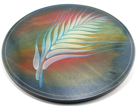 White Plume Lazy Susan by Kakadu Art