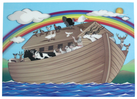 Noah's Ark 3-D Canvas Wall Hanging