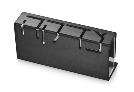 Adi Sidler Contemporary Anodized Aluminum Charity Tzedakah Box - Black
