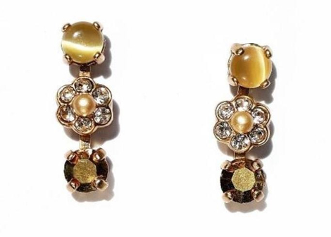 Amaro Handrafted Gold Plate Clip-On Drop Earrings - Illumination Collection