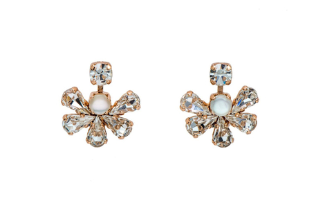 Amaro Handcrafted Flower Pearl Earrings - Pearl Jam Collection