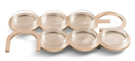 Israel Museum Anodized Aluminum Seder Plate Spelling 