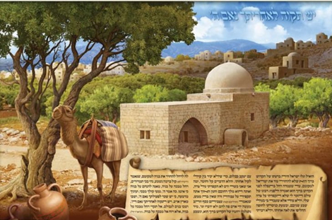 Laminated Colorful Wall Poster - Rachels Tomb and Prayer