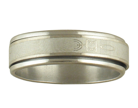 Stainless Steel Revolving Fish Ring