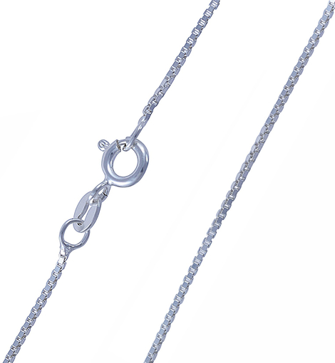 925 Sterling Silver 1mm Box Chain Italian Necklace Lightweight Strong - Spring Ring Clasp