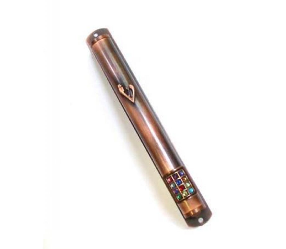 12 Tribe Breastplate Red Pewter Mezuzah