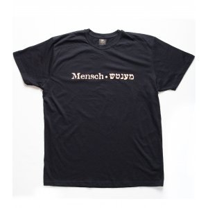 Mentch Yiddish T-Shirt in Black - 2 in stock