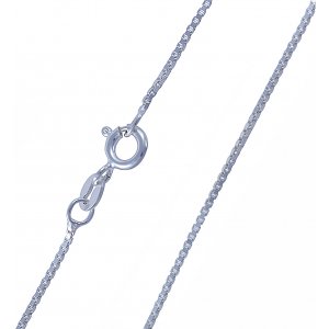 925 Sterling Silver 1mm Box Chain Italian Necklace Lightweight Strong - Spring Ring Clasp