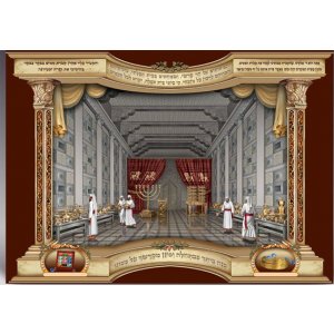 Laminated Colorful Wall Poster - View of Inner Temple with Kohen Priests