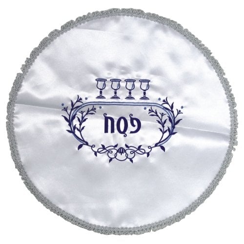 4 Cup Design in Blue Matzah Cover