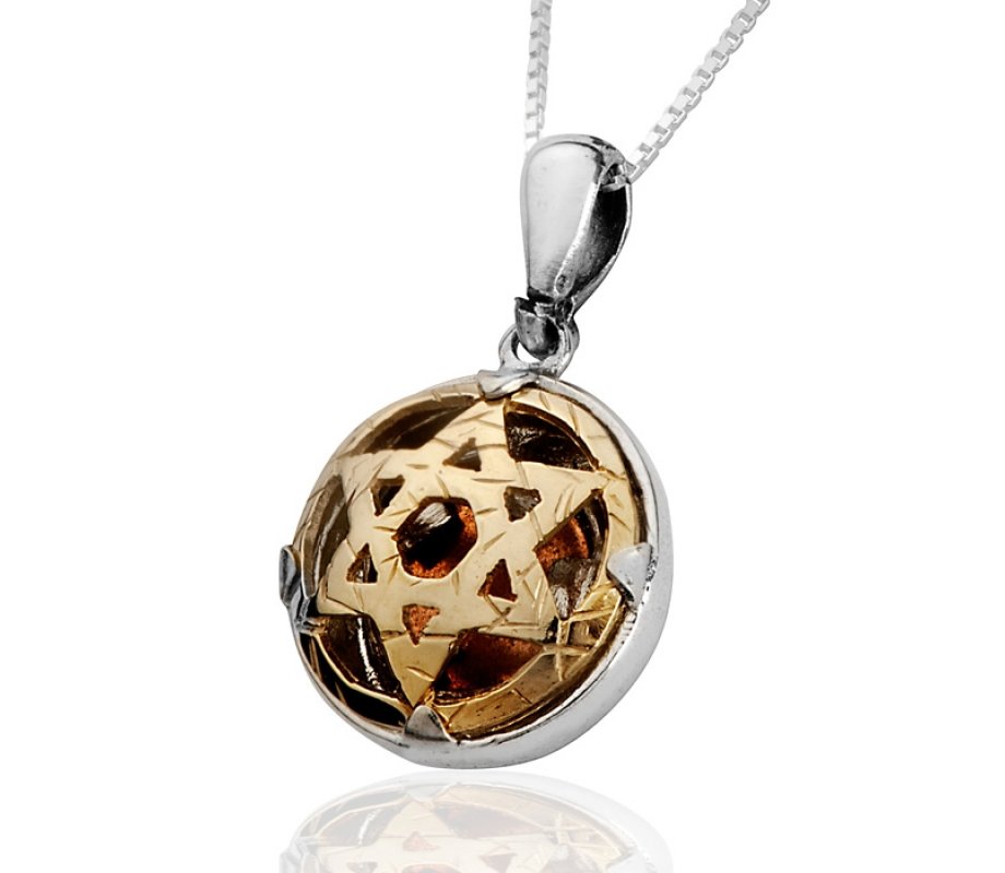 5 Metals Star of David Necklace by HaAri Jewelry