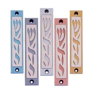 for 4.7 Inches Scroll Peer Hastam Silver Matte Aluminum Weather-Proof Classic Mezuzah Case 5.5 inches