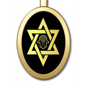 Star Of David With Hamsa Jewish Pendant by Nano Jewelry