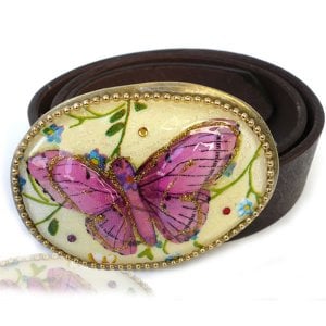 Belt with Butterfly Buckle