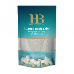 H&B Luxury Bath Salts with 26 Dead Sea Minerals - White Crystals