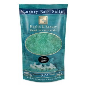 H&B Luxury Bath Salts with 40 Dead Sea Minerals - Green Apple