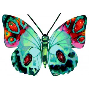 David Gerstein Double Sided Steel Wall Sculpture - Naomi Butterfly