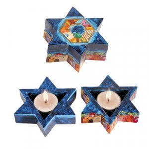 Yair Emanuel Star of David Travelling Candlesticks - Jerusalem