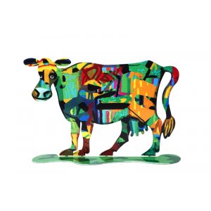 David Gerstein Free Standing Double Sided Steel Sculpture - Medina Cow