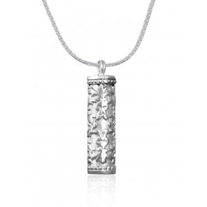Sterling Silver Mezuzah Pendant Necklace by Studio Golan