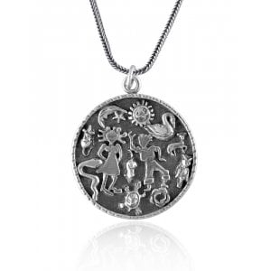 Silver Days of Creation Pendant by Golan Studio
