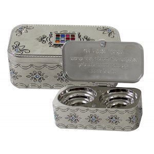 Compact Travel Candlesticks in Box, Nickel – Choshen Breastplate Design