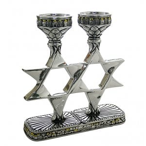 Star of David Jerusalem Candlesticks