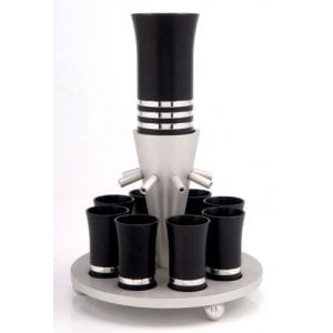 Dramatic Black Kiddush Fountain - Agayof