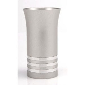 Silver Stripe Kiddush Cup by Agayof