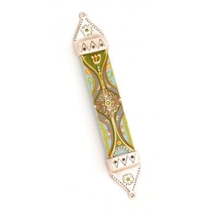 Oriental Green Mezuzah - Ester Shahaf