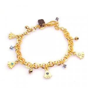 4 Hamsa Charm Bracelet by Edita