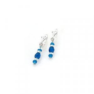 Blue Blossom Crystal Earrings by Edita