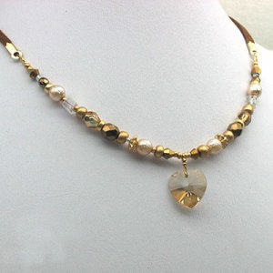 Champagne Heart Necklace by Edita