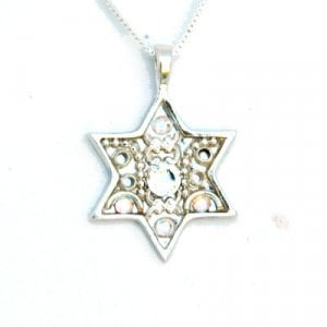 Silver Design Star of David Necklace by Ester Shahaf