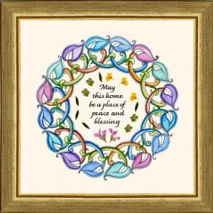 Dvora Black Home Blessing Hand-Finished Framed Print Hebrew or English