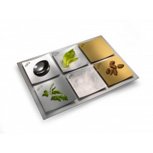 Dune Design Mixed Metals Seder Plate by Laura Cowan