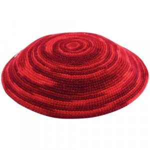 Fiery Red DMC Knitted Kippah