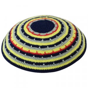 Colorful Stripe DMC Knitted Kippah