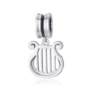 Sterling Silver Harp Charm