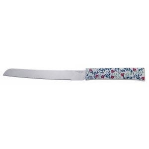 Dorit Judaica Stainless Steel Challah Knife - Red Pomegranates