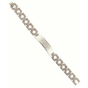 Stainless Steel Mans Bracelet, Open Link Box Chain - Shema Yisrael