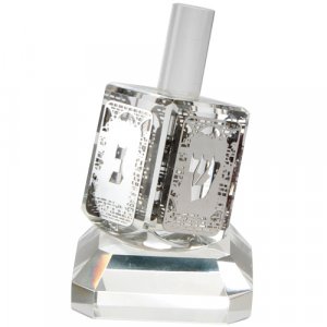 Crystal Dreidel with Metal Plate - Nes Gadol Haya Sham