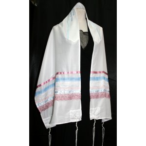 Pastel Stripe Tallit Set by Ronit Gur
