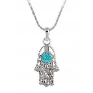 Hamsa Necklace with Turquoise Stones