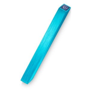 Adi Sidler Shin on Top of Smooth Mezuzah Case - Turquoise