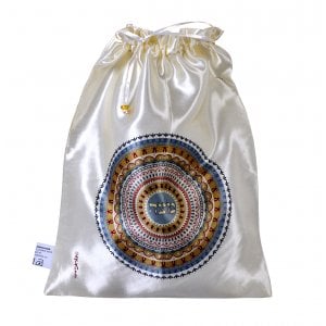 Dorit Judaica Decorative Satin Afikoman Bag, Mandala Design - Matzah