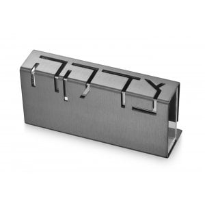 Adi Sidler Contemporary Anodized Aluminum Charity Tzedakah Box - Gray