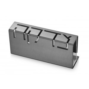 Adi Sidler Contemporary Anodized Aluminum Charity Tzedakah Box - Gray