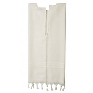 Talitnia Wool Tallit Katan - White Stripes